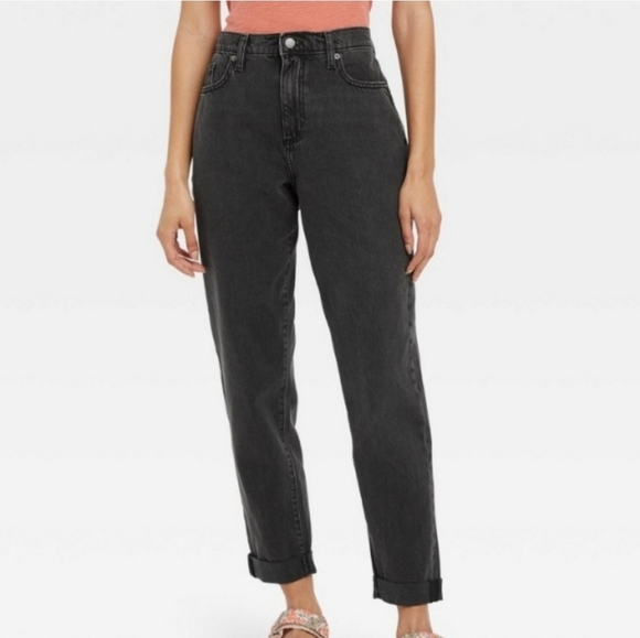 NWT Universal Thread High-Rise Boyfriend Jeans Black Size 6 - Picture 1 of 16